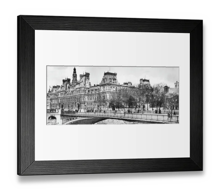 Framed Print : L'Hotel De Ville, Paris, France, early 1900s Framed Print : L'Hotel De Ville, Paris, France, early 1900s