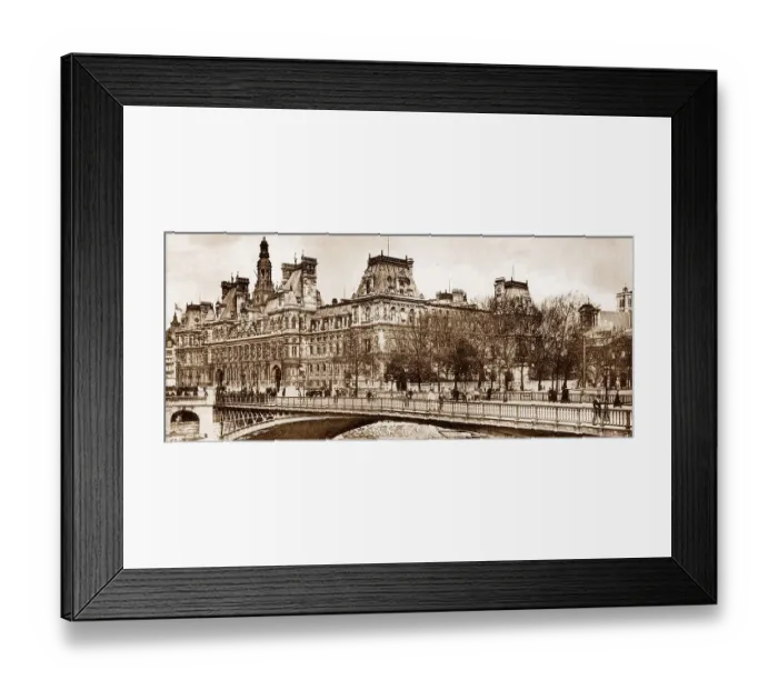 Framed Print : L'Hotel De Ville, Paris, France, early 1900s Framed Print : L'Hotel De Ville, Paris, France, early 1900s