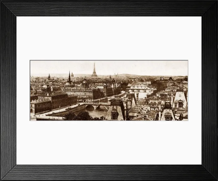 Framed Print : Panorama of Paris, France, early 1900s Framed Print : Panorama of Paris, France, early 1900s