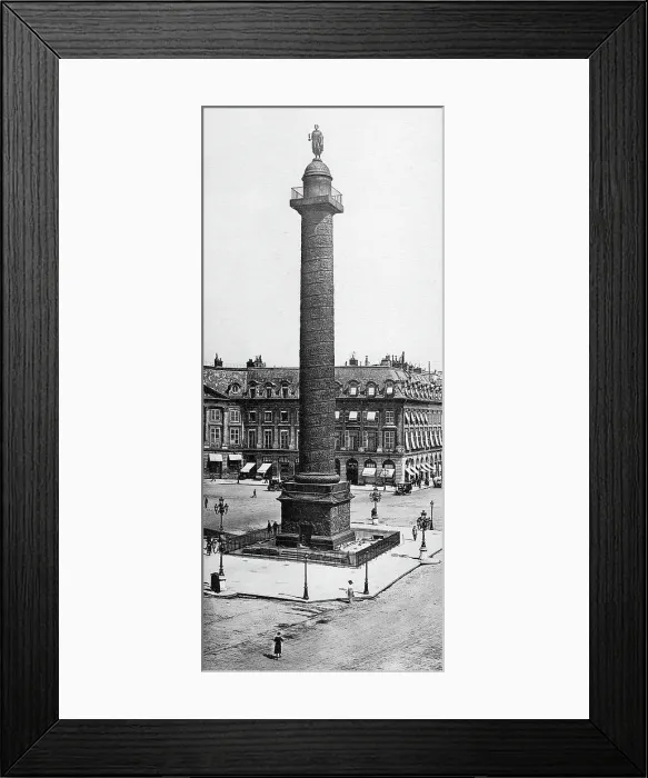 Framed Print : Colonne Vendome, Paris, France, early 1900s Framed Print : Colonne Vendome, Paris, France, early 1900s