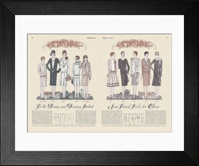 Framed Print : Fashion Spread