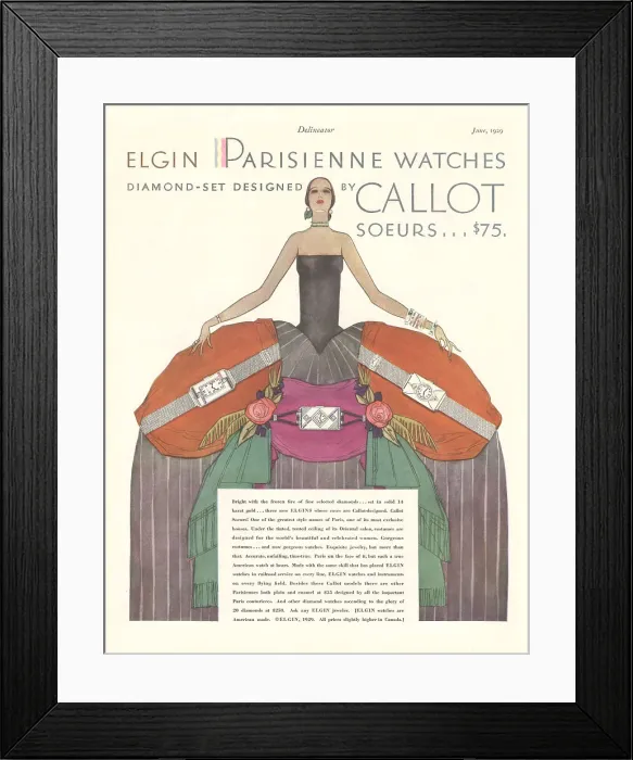 Framed Print : Elgin Watches Advert Framed Print : Elgin Watches Advert