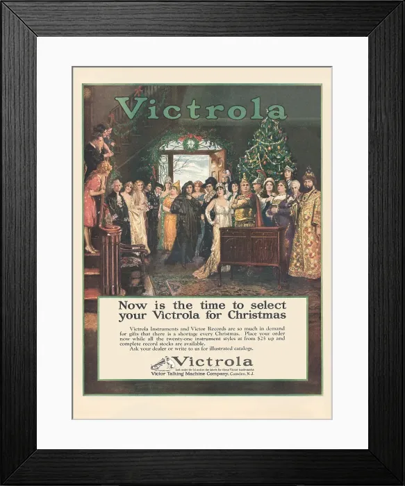 Framed Print : Record Player Advert Framed Print : Record Player Advert
