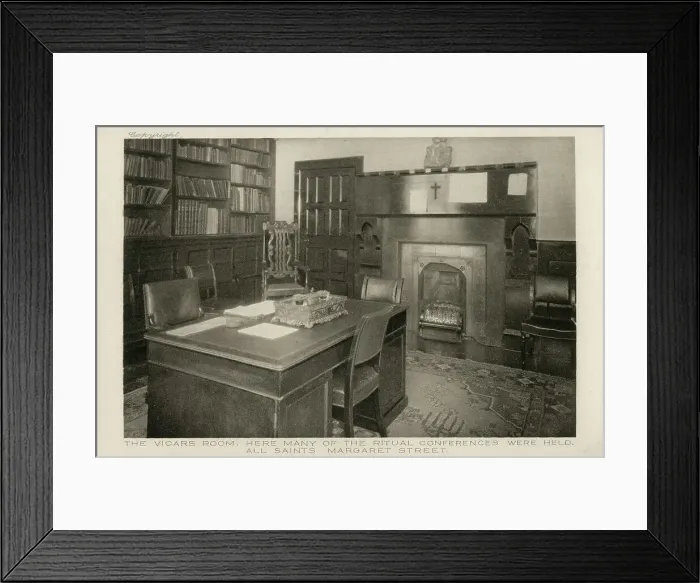 Framed Print : All Saints, Margaret Street, London - The Vicars Room