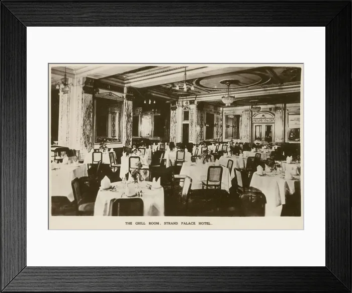 Framed Print : The Strand Palace Hotel, The Strand, London - The Grill Room Framed Print : The Strand Palace Hotel, The Strand, London - The Grill Room