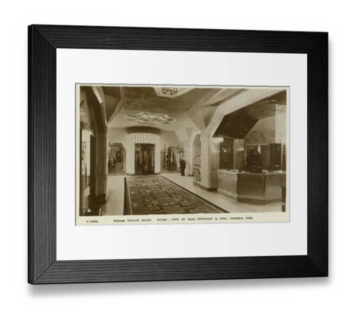 Framed Print : The Strand Palace Hotel, The Strand, London - Art Deco Foyer Framed Print : The Strand Palace Hotel, The Strand, London - Art Deco Foyer
