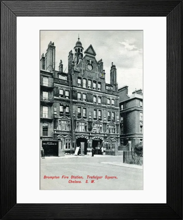 Framed Print : Brompton Fire Station, Trafalgar Square, Chelsea, London Framed Print : Brompton Fire Station, Trafalgar Square, Chelsea, London