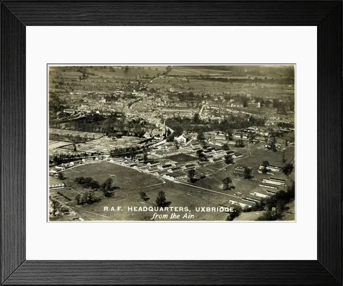 Framed Print : RAF (Royal Air Force) HQ, Uxbridge, Middlesex - aerial view Framed Print : RAF (Royal Air Force) HQ, Uxbridge, Middlesex - aerial view