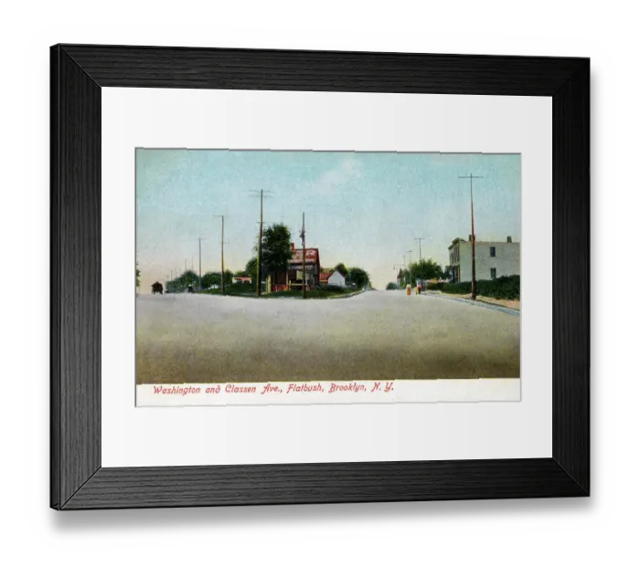 Framed Print : Washington and Classen Avenue - Flatbush, Brooklyn, New York Framed Print : Washington and Classen Avenue - Flatbush, Brooklyn, New York