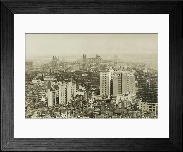 Framed Print : View of the Queensboro Bridge from The Times Tower, New York Framed Print : View of the Queensboro Bridge from The Times Tower, New York