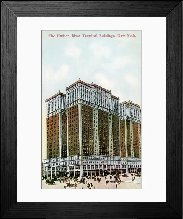 Framed Print : The Hudson River Terminal Buildings, New York, USA Framed Print : The Hudson River Terminal Buildings, New York, USA