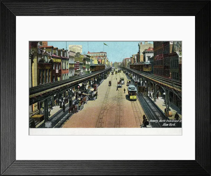 Framed Print : Bowery, North from Grand Street, New York, USA Framed Print : Bowery, North from Grand Street, New York, USA