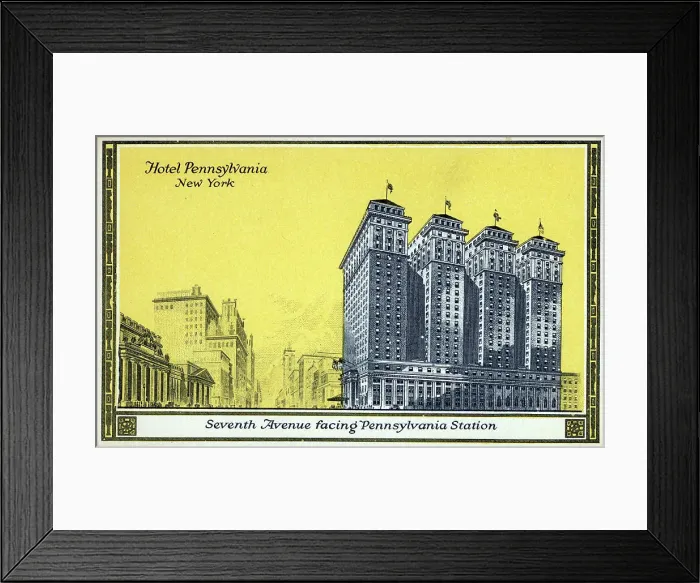 Framed Print : Hotel Pennsylvania, New York, USA - on 7th Avenue Framed Print : Hotel Pennsylvania, New York, USA - on 7th Avenue