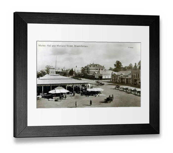 Framed Print : Bloemfontein - Market Hall and Maitland Street - South Afric Framed Print : Bloemfontein - Market Hall and Maitland Street - South Afric