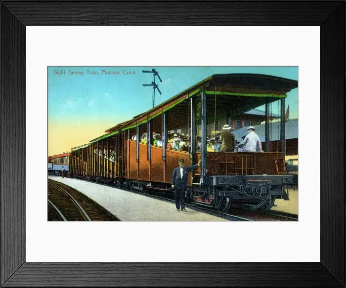Framed Print : Sight-seeing Train - Panama Canal Framed Print : Sight-seeing Train - Panama Canal