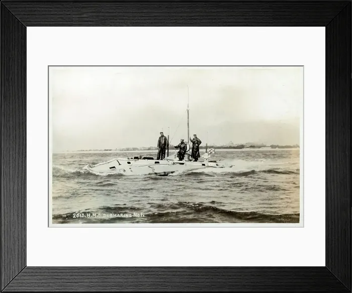 Framed Print : HMS Submarine - No. 1 - First Royal Navy Sub Framed Print : HMS Submarine - No. 1 - First Royal Navy Sub