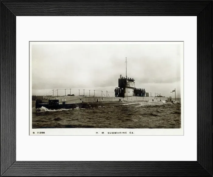 Framed Print : HMS E4 - British E class submarine built by Vickers Framed Print : HMS E4 - British E class submarine built by Vickers