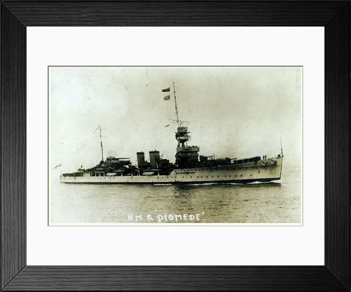 Framed Print : HMS Diomede - Danae-class cruiser of the Royal Navy Framed Print : HMS Diomede - Danae-class cruiser of the Royal Navy