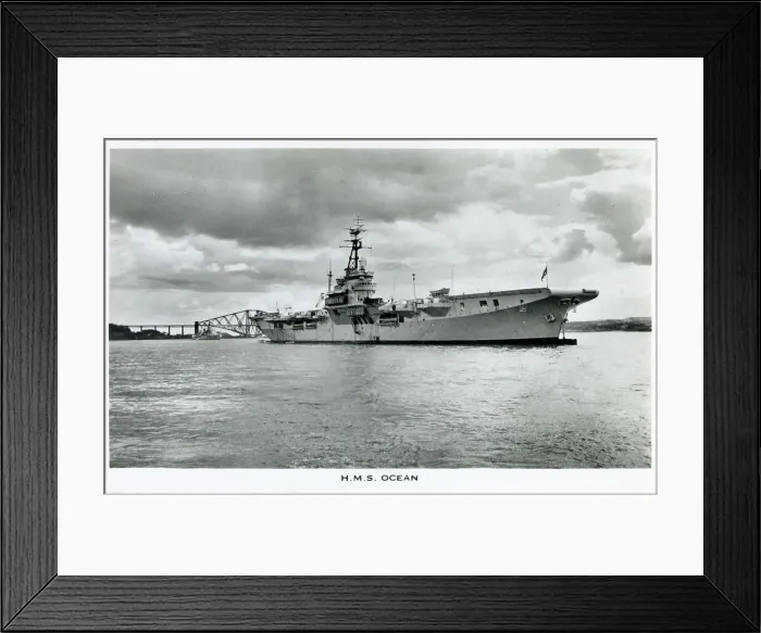 Framed Print : H. M. S. Ocean - Colossus Class light fleet aircraft carrier Framed Print : H. M. S. Ocean - Colossus Class light fleet aircraft carrier