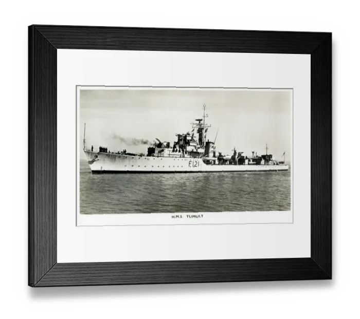 Framed Print : H. M. S. Tumult (F121) - Type 16 fast anti-submarine frigate Framed Print : H. M. S. Tumult (F121) - Type 16 fast anti-submarine frigate