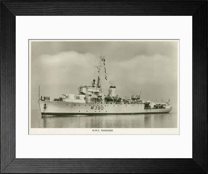 Framed Print : H. M. S. Mariner (M380) - Algerine-class minesweeper Framed Print : H. M. S. Mariner (M380) - Algerine-class minesweeper