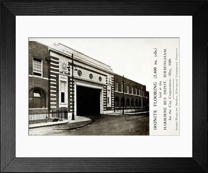 Framed Print : Harborne Bus Depot, south-west Birmingham Framed Print : Harborne Bus Depot, south-west Birmingham