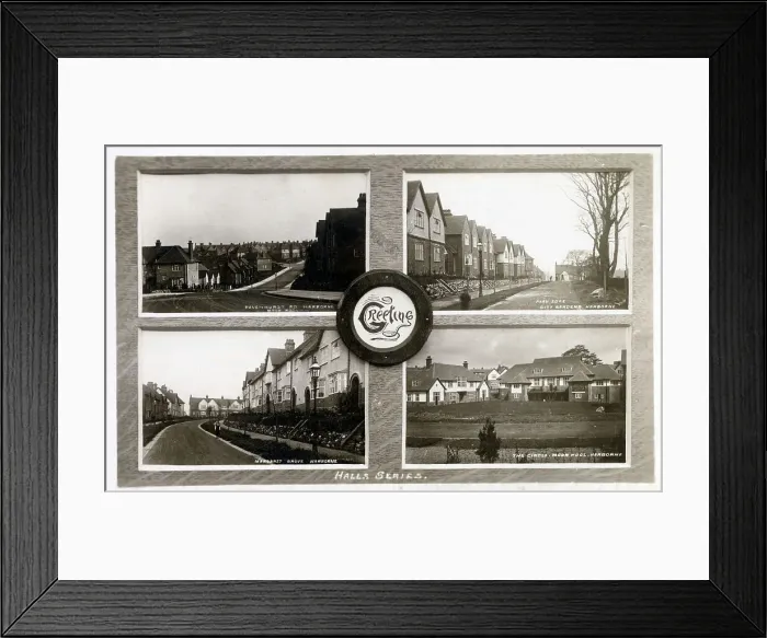 Framed Print : Multi-view postcard of Harborne Moorpool Estate Framed Print : Multi-view postcard of Harborne Moorpool Estate