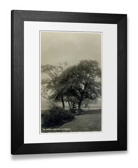 Framed Print : Brook Bridge, Entrance - Unidentified Park in Birmimgham Framed Print : Brook Bridge, Entrance - Unidentified Park in Birmimgham