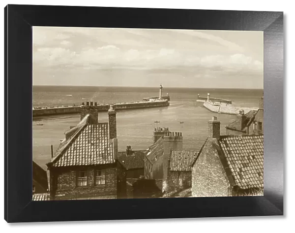 Harbour Entrance and Piers from Church Steps, Whitby