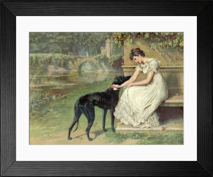 Framed Print : Love's Messenger by S. E. Waller, Valentine, Love Letter Framed Print : Love's Messenger by S. E. Waller, Valentine, Love Letter