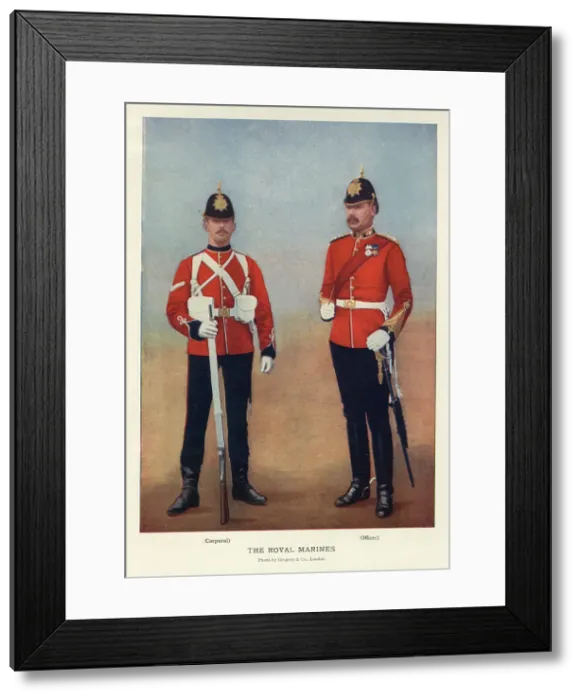 Framed Print : Corporal and Officer, the Royal Marines Framed Print : Corporal and Officer, the Royal Marines