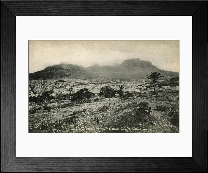 Framed Print : Table Mountain with Table Cloth, Cape Town, South Africa Framed Print : Table Mountain with Table Cloth, Cape Town, South Africa