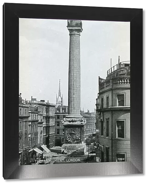 The Monument, London - Valentine's postcard, photo 1887