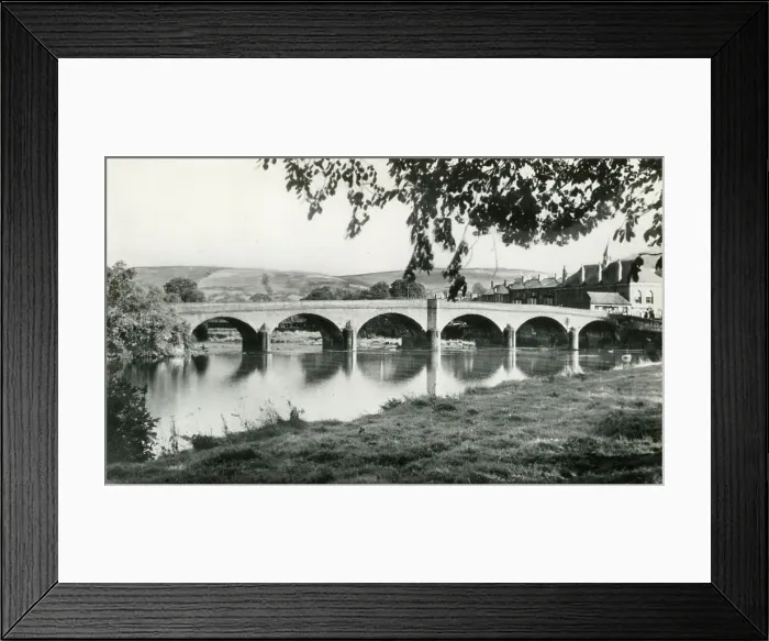 Framed Print : The Bridge, Builth Wells - Frith postcard c. 1950 Framed Print : The Bridge, Builth Wells - Frith postcard c. 1950