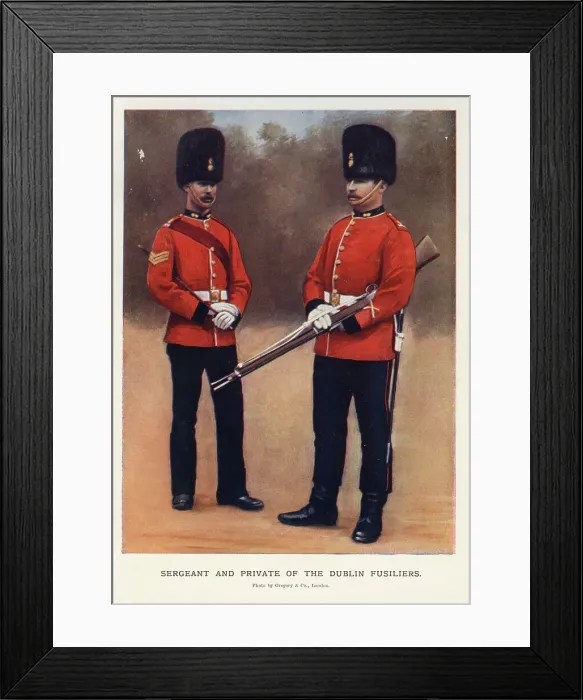 Framed Print : Sereant and Private of the Dublin Fusiliers Framed Print : Sereant and Private of the Dublin Fusiliers