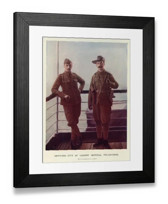 Framed Print : Officers, City of London Imperial Volunteers Framed Print : Officers, City of London Imperial Volunteers