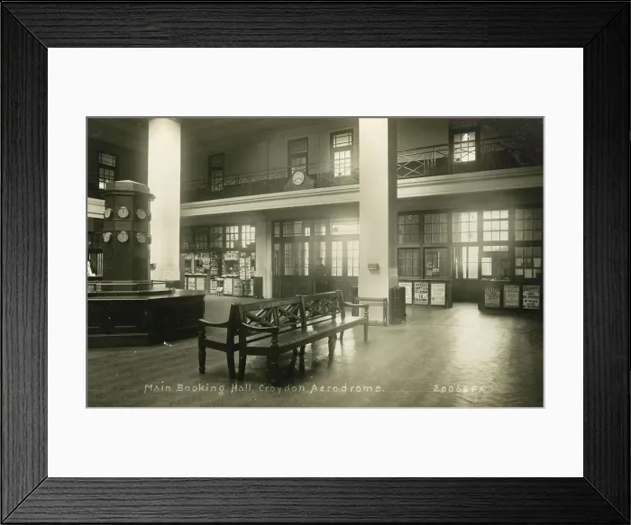 Framed Print : Main Booking Hall Croydon Aerodrome Airport