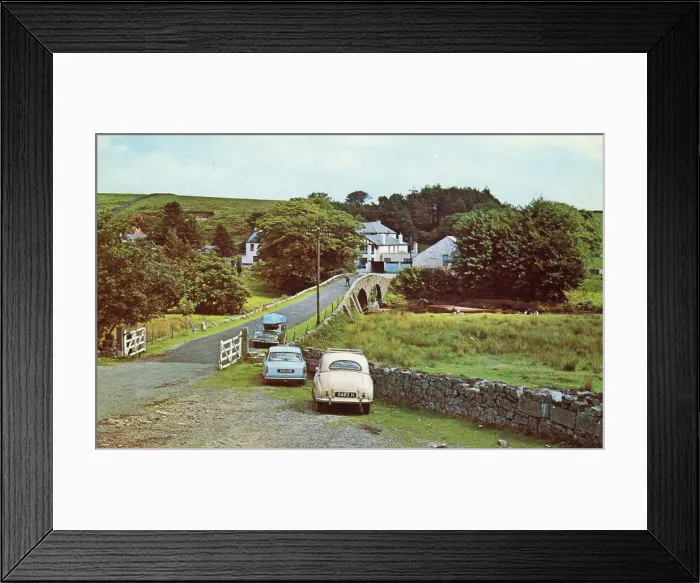 Framed Print : Two Bridges, Dartmoor, Devon - postcard, unknown publisher Framed Print : Two Bridges, Dartmoor, Devon - postcard, unknown publisher