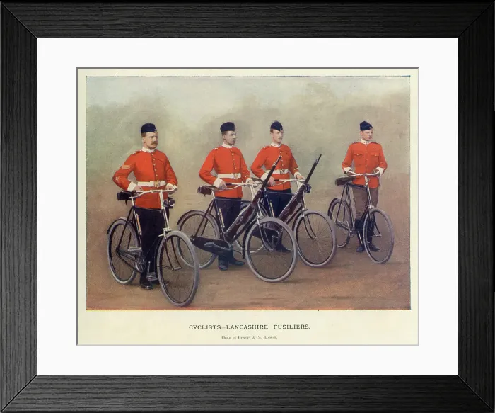 Framed Print : Cyclists Lancashire Fusiliers Boer War Military Framed Print : Cyclists Lancashire Fusiliers Boer War Military