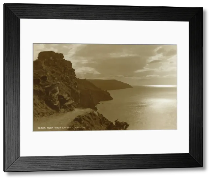 Framed Print : Rock Walk, Lynton, Devon - Judges real photo postcard 1927 Framed Print : Rock Walk, Lynton, Devon - Judges real photo postcard 1927