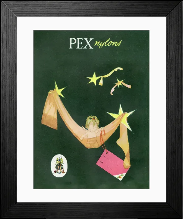 Framed Print : Christmas Cupid in a stocking hammock Framed Print : Christmas Cupid in a stocking hammock