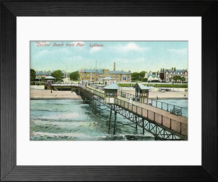 Framed Print : Central Beach from Pier, Lytham, Lancashire Framed Print : Central Beach from Pier, Lytham, Lancashire