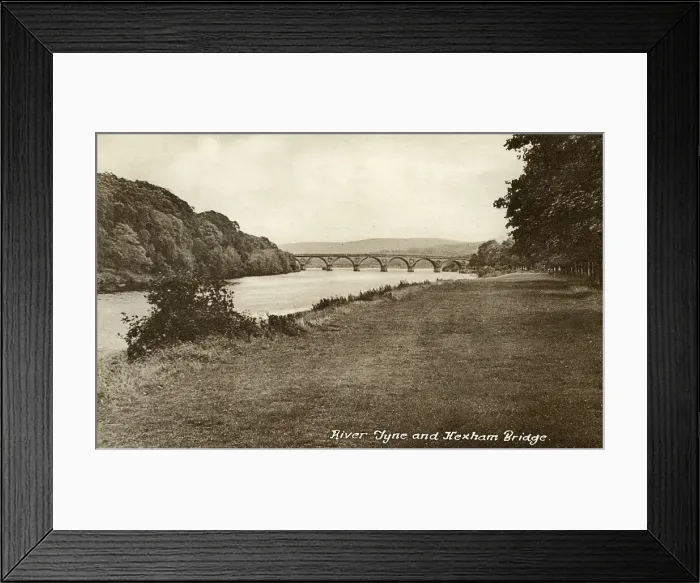 Framed Print : River Tyne And Hexham Bridge Northumberland M Framed Print : River Tyne And Hexham Bridge Northumberland M