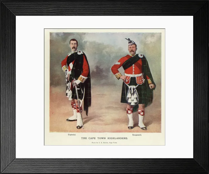Framed Print : Captain and Sergeant of the Cape Town Highlanders Framed Print : Captain and Sergeant of the Cape Town Highlanders