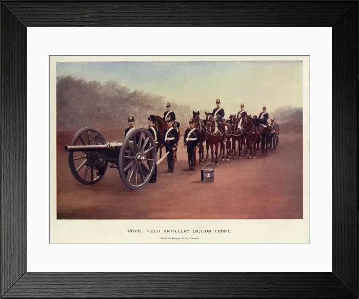 Framed Print : Royal Field Artillery, Action Front with Gun Framed Print : Royal Field Artillery, Action Front with Gun