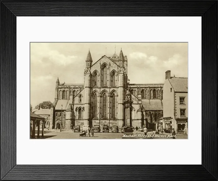 Framed Print : Hexham Abbey and Market Place, Northumberland Framed Print : Hexham Abbey and Market Place, Northumberland