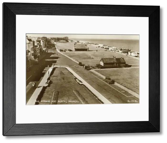 Framed Print : The Strand and Beach, Walmer, Kent Framed Print : The Strand and Beach, Walmer, Kent