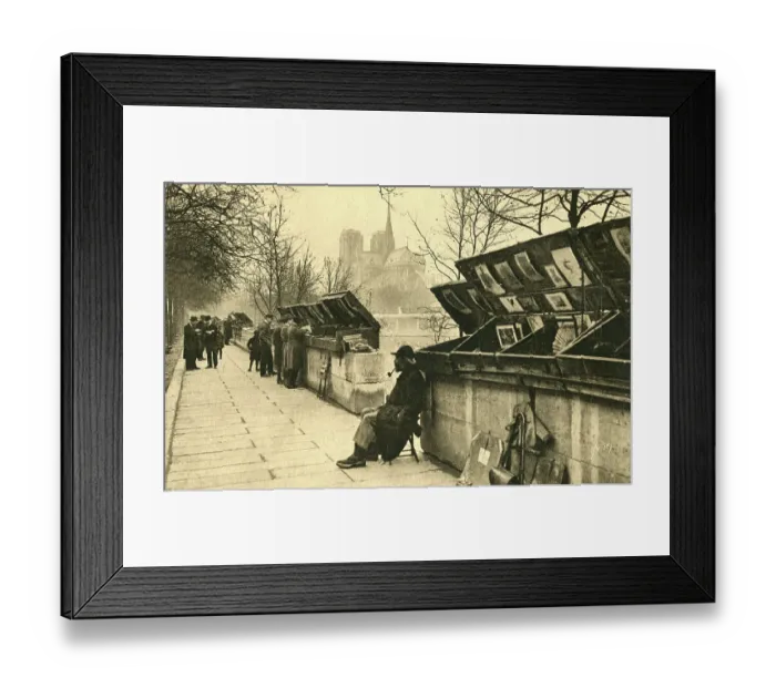 Framed Print : Second-hand Booksellers, on the Quai de la Tournelle Framed Print : Second-hand Booksellers, on the Quai de la Tournelle