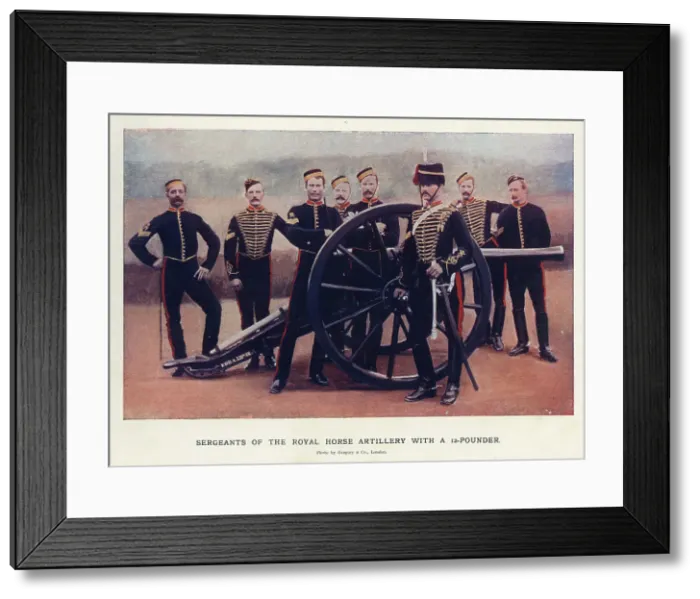 Framed Print : Sergeants of the Royal Horse Artillery with a 12 Framed Print : Sergeants of the Royal Horse Artillery with a 12