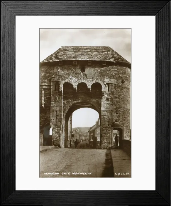 Framed Print : Monnow Gate, Monmouth, Wales - Valentine's postcard 1889 Framed Print : Monnow Gate, Monmouth, Wales - Valentine's postcard 1889